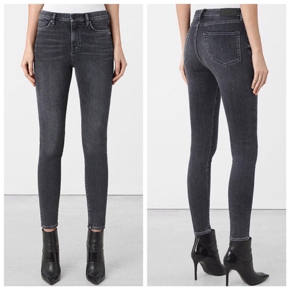 Jeans Designer By All Saints In Black, Size: 12